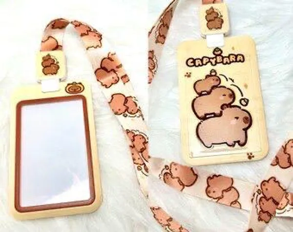Capybara_Cute_Cartoon_Character_Lanyard_With_ID_Card_Holder_-_Pack_of_2
