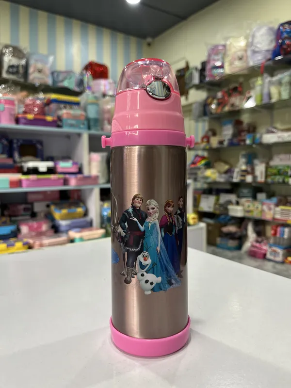 Pink_Stainless_Steel_Disney_Frozen_Insulated_Water_Bottle_For_Kids