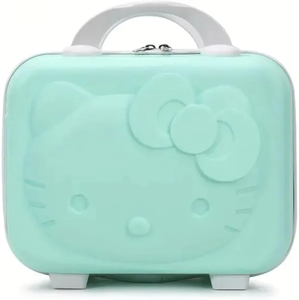 Aqua_Green_Abs_Hard_Shell_Hello_Kitty_Embossed_Cosmetic_Case_For_Girls