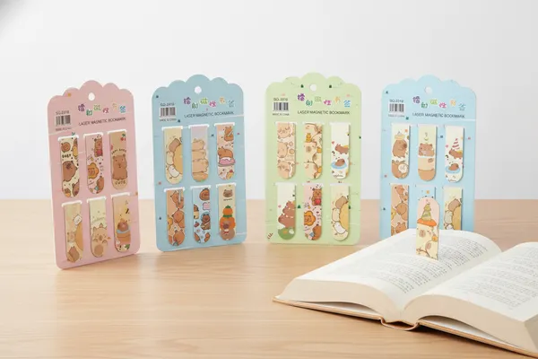 Capybara_Magnetic_Bookmark_Set_-_Laser_Cut_Bookmarks_-_Pack_of_4