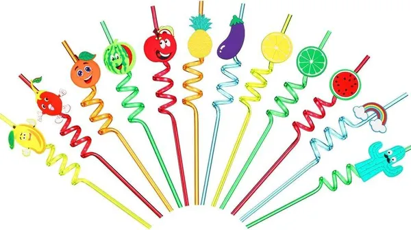 Multicolor_Silicone_/_Plastic_Reusable_Straw_Set_For_Kids_(Pack_Of_4)