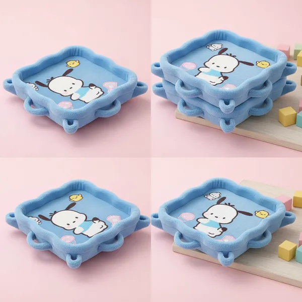 Blue_Plush_Fabric_Cartoon_Character_Storage_Tray_For_Kids_-_Pack_of_4