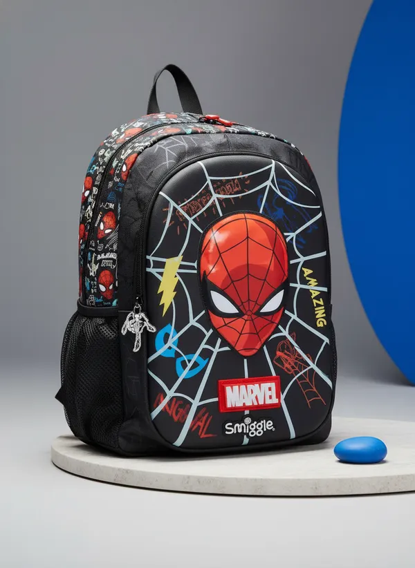 Red_And_Black_Polyester_Spider-Man_School_Backpack_For_Boys
