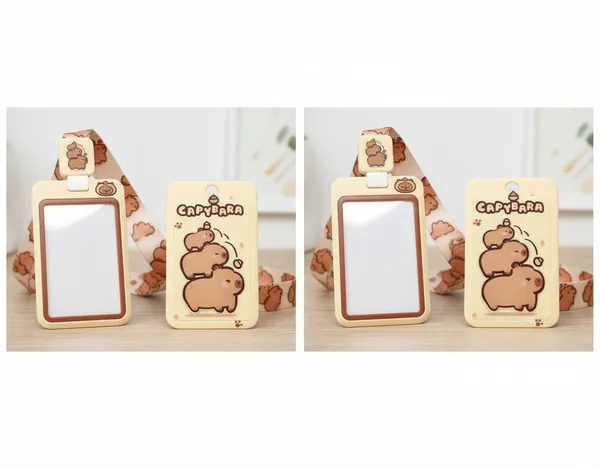 Capybara_Cute_Cartoon_Character_Lanyard_With_ID_Card_Holder_-_Pack_of_2