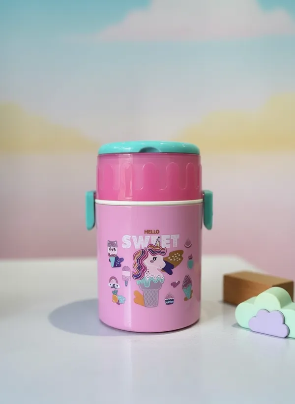 Pink_Plastic_Unicorn_Insulated_Lunch_Box_For_Kids