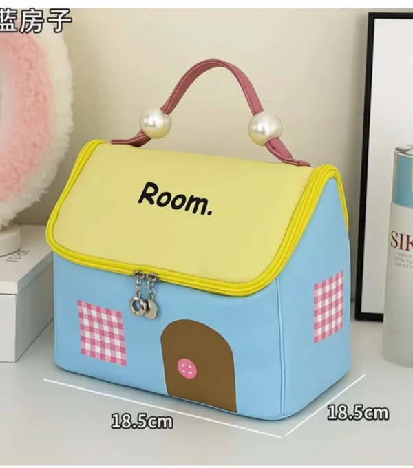 Multicolor_Polyester_House-Shaped_Lunch_Bag_For_Kids