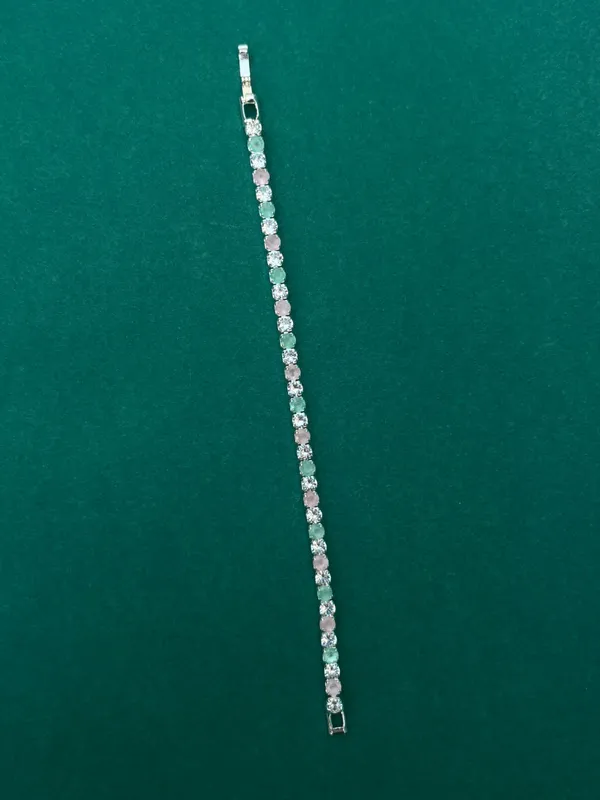 Elegant_Multicolor_Stone_Studded_Silver_Bracelet