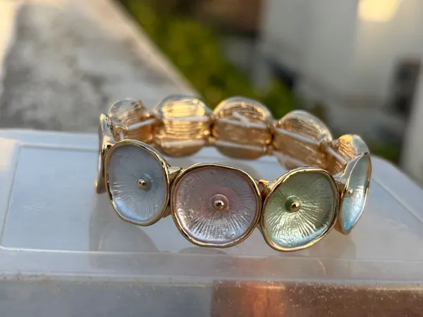 Multicolor_Disc_Bracelet_With_Gold-Toned_Finish