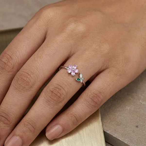 Pink_Flower_Ring_With_Leaf_Accent