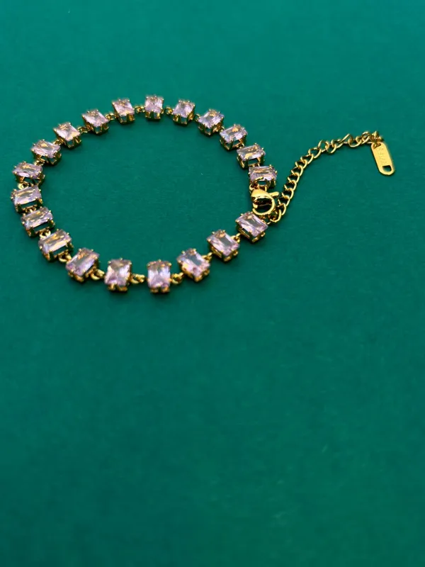 Pink_Crystal_Stone_Bracelet_With_Gold_Chain
