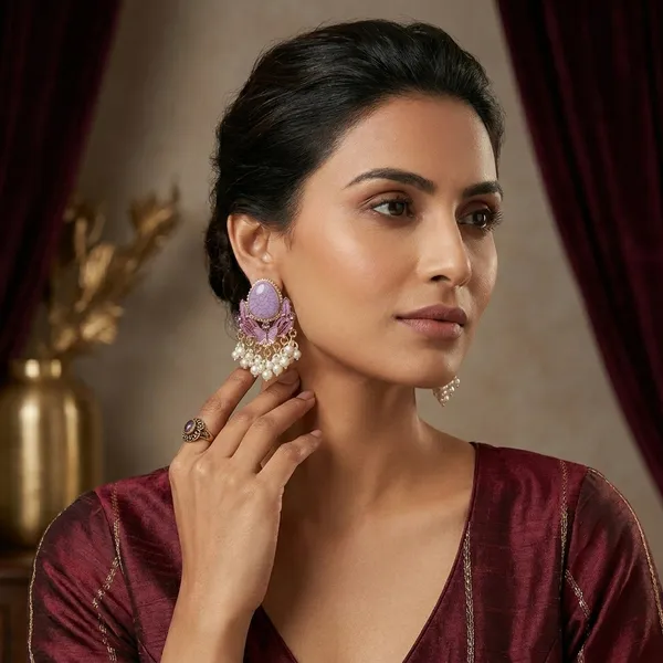 Purple_Stone_Butterfly_Pearl_Drop_Earrings_-_Ethnic_Designer_Jewellery