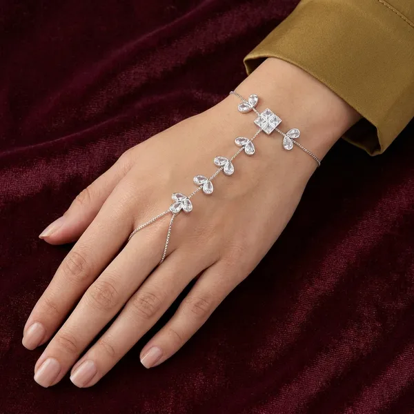 Elegant_Silver-Toned_Crystal_Hand_Chain_Bracelet_With_Leaf_Motifs
