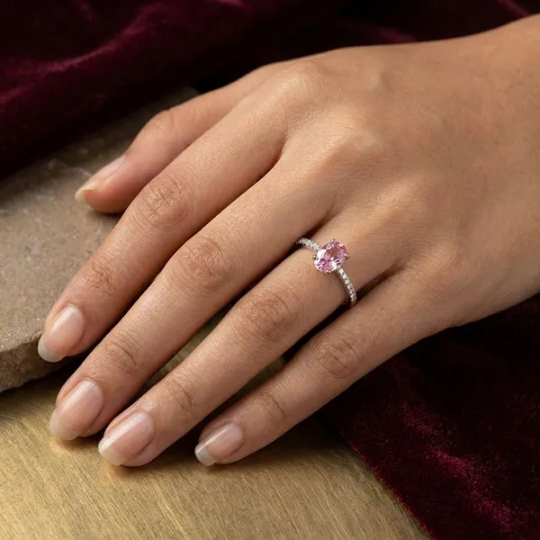 Pink_Oval_Gemstone_Solitaire_Ring_With_Pave_Band