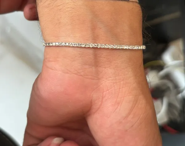 White_Single_Line_Bracelet
