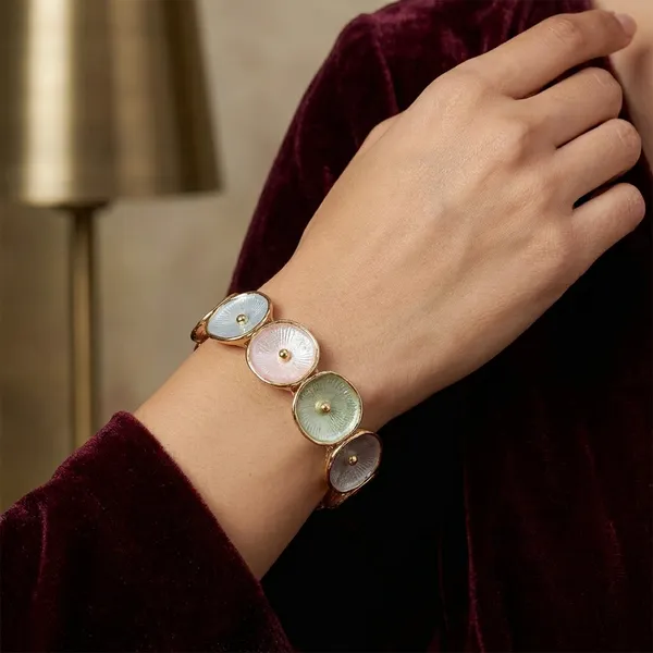 Multicolor_Disc_Bracelet_With_Gold-Toned_Finish