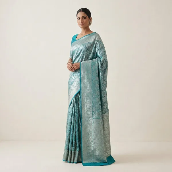 Premium_Soft_Silk_Saree_With_Rich_Jacquard_Floral_Weaving_And_Zari_Border__Designer_Festive_Wedding_And_Traditional_Wear_With_Running_Blouse_Piece
