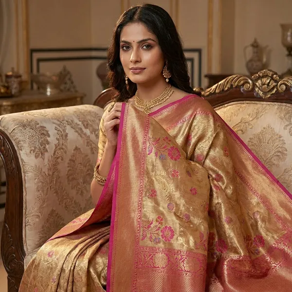 Premium_Kanjivaram_Silk_Saree_With_Traditional_Zari_Weaving_And_Rich_Border__Designer_Wedding_Bridal_And_Festive_Wear_Saree