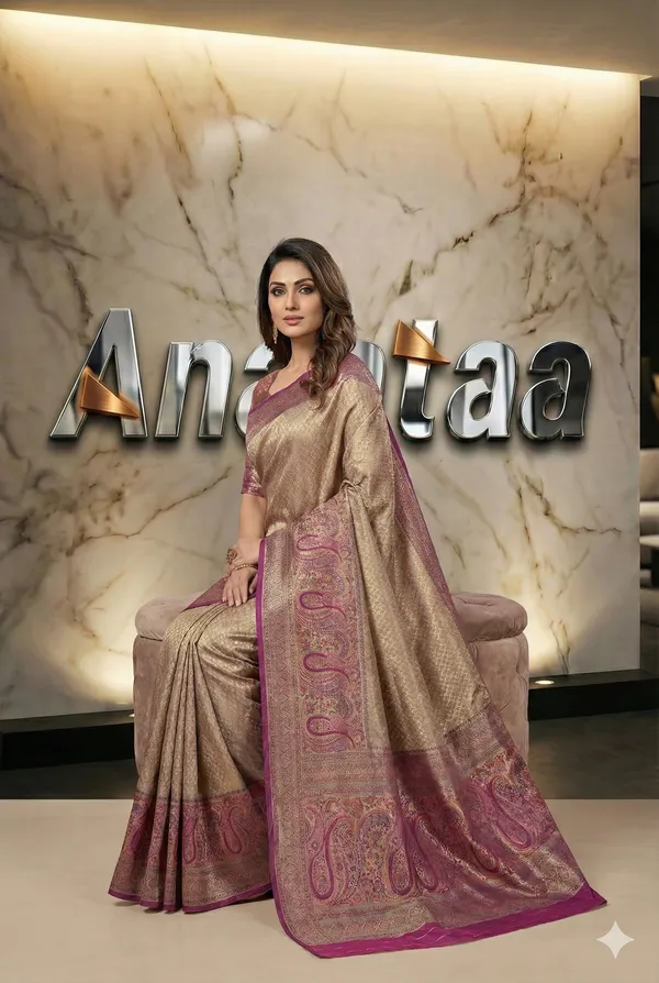Premium_Kanjivaram_Silk_Saree_With_Traditional_Zari_Work_And_Rich_Woven_Border__Designer_Bridal_Wedding_And_Festive_Wear_Saree