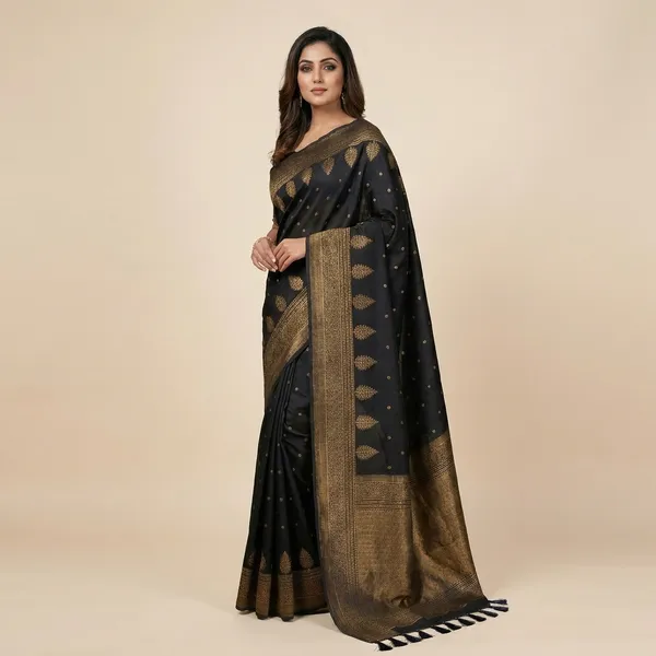 Banarasi_Silk_Saree_With_Rich_Gold_Zari_Weaving_And_Traditional_Motifs__Designer_Wedding_Festive_And_Evening_Wear_Saree