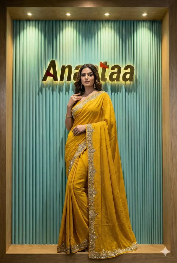 Premium_Crepe_Silk_Party_Wear_Saree_With_Shimmer_Work_And_Embellished_Border__Designer_Evening_Wedding_And_Festive_Wear_Saree