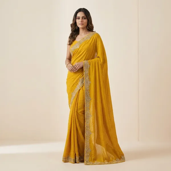 Premium_Crepe_Silk_Party_Wear_Saree_With_Shimmer_Work_And_Embellished_Border__Designer_Evening_Wedding_And_Festive_Wear_Saree