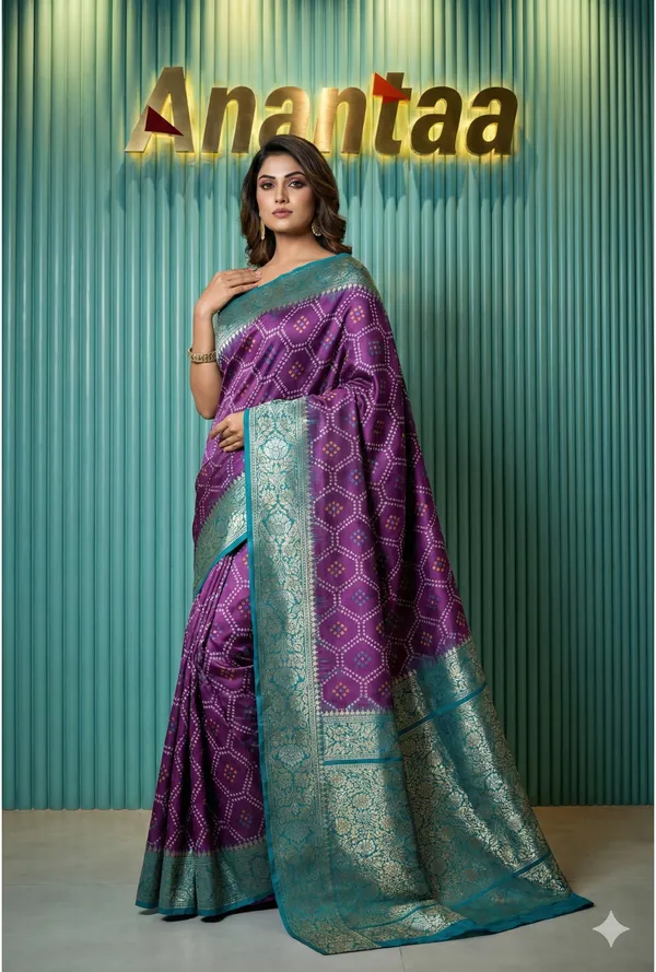 Banarasi_Saree_With_Rich_Zari_Weaving_And_Matching_Blouse_Piece__Elegant_Wedding_Reception_And_Festive_Wear_Saree