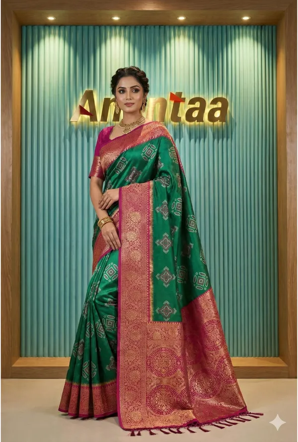 Banarasi_Saree_With_Traditional_Zari_Weaving_And_Blouse_Piece__Designer_Wedding_Reception_And_Festive_Wear_Saree