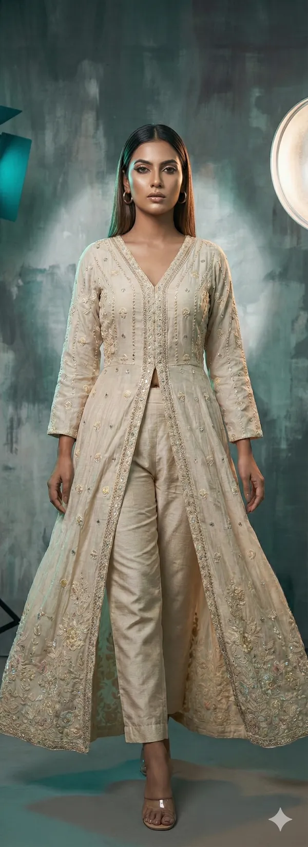 Indo_Western_Saree_In_Lightweight_Fabric_Modern_Party_Cocktail_And_Wedding_Wear_Outfit