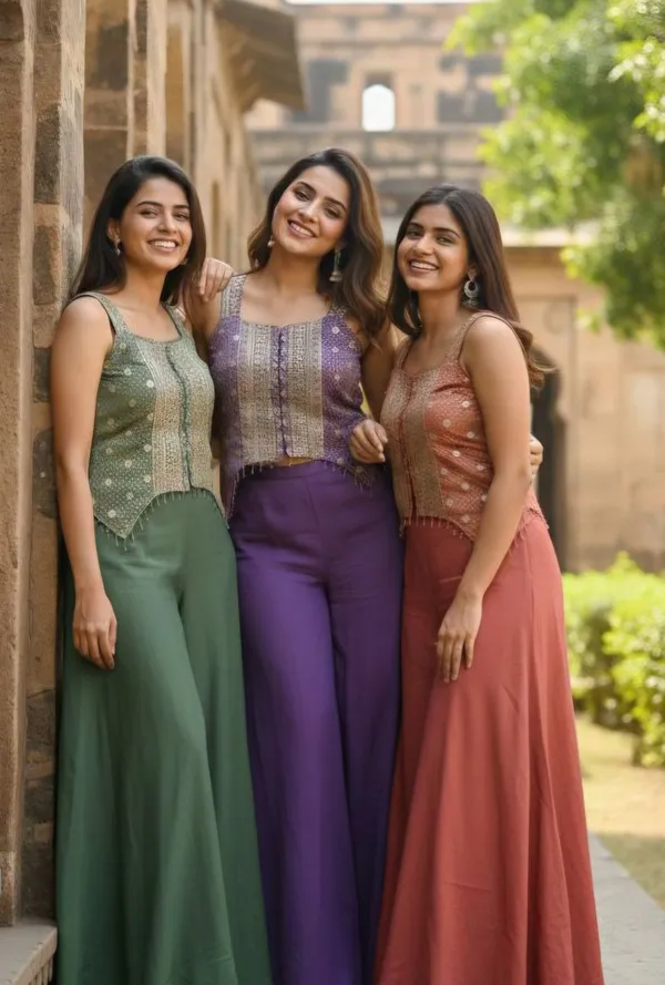 Indo_Western_Crop_Top_And_Flared_Skirt_Set_With_Paisley_Floral_Embroidery_Designer_Festive_Wedding_And_Party_Wear_Outfit