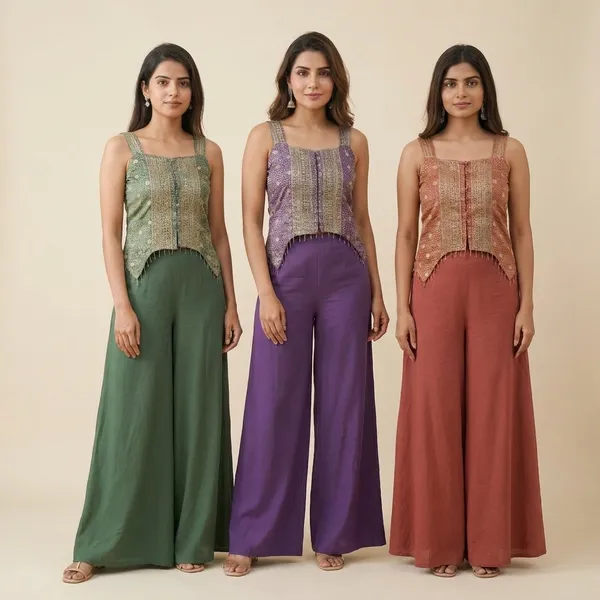 Indo_Western_Crop_Top_And_Flared_Skirt_Set_With_Paisley_Floral_Embroidery_Designer_Festive_Wedding_And_Party_Wear_Outfit