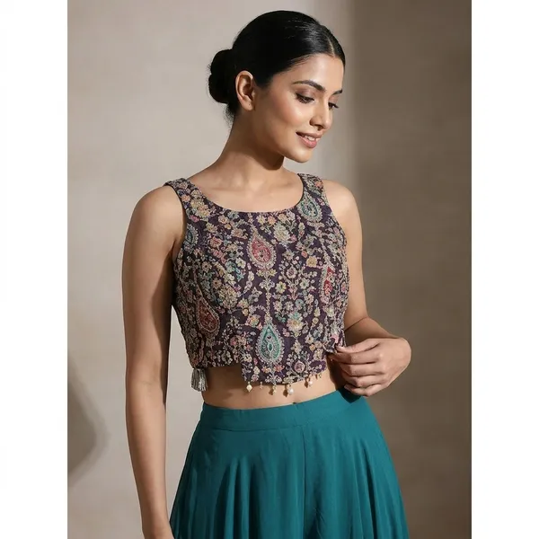 Indo_Western_Choli_Palazzo_Set_With_Designer_Motif_Work_Festive_Wedding_And_Celebration_Wear_Outfit