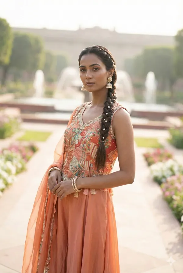 Embroidered_Indo_Western_Choli_Set_With_Ornate_Dupatta_And_Shimmer_Detailing_Designer_Wedding_Festive_And_Party_Wear_Outfit