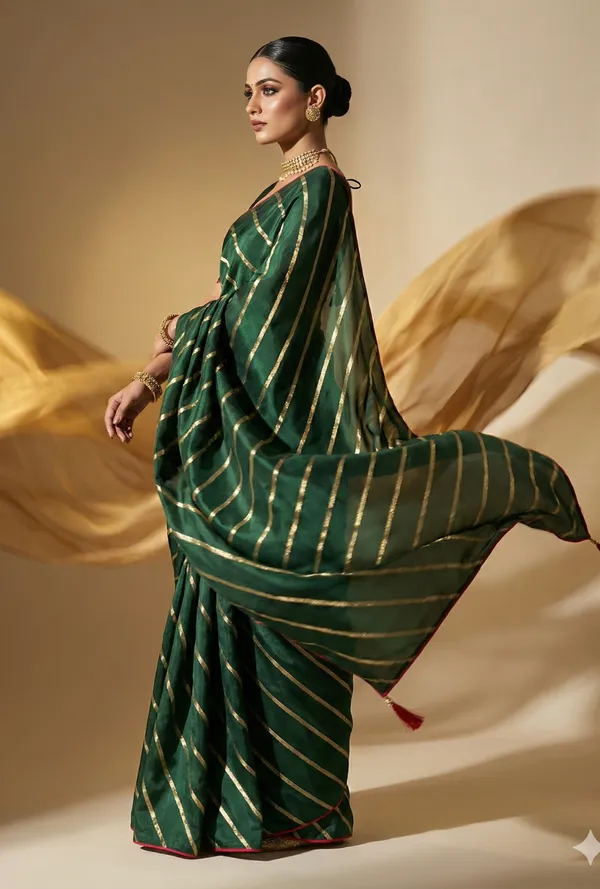 Emerald_Green_Zari_Striped_Silk_Saree_With_Golden_Lines__Designer_Festive_Cocktail_And_Party_Wear_Saree
