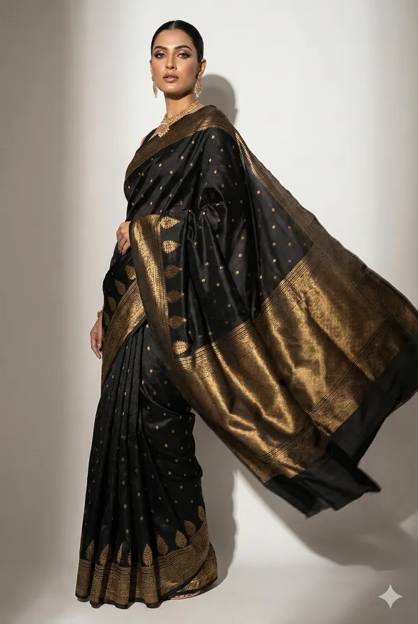 Premium_Black_Gold_Zari_Kanjivaram_Saree