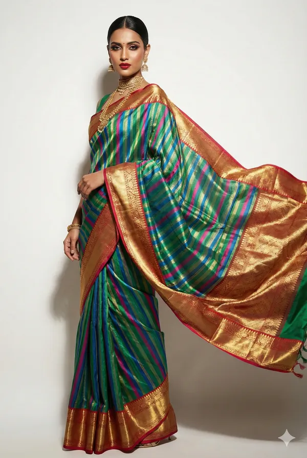 Traditional_Kanjivaram_Silk_Saree_With_Gold_Zari_Border