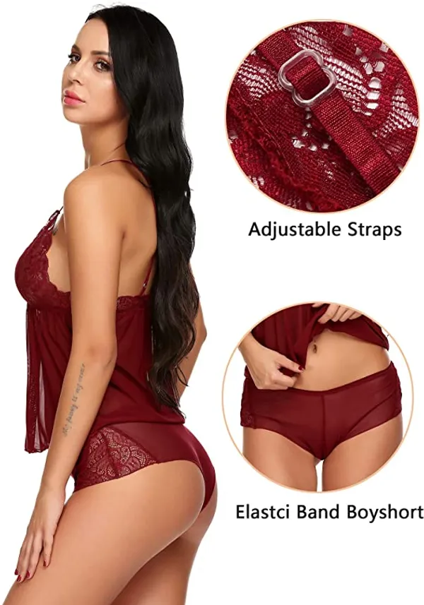 Maroon_Satin_Premium_And_Fancy_Design_Babydoll_Lingerie_Set_For_Women