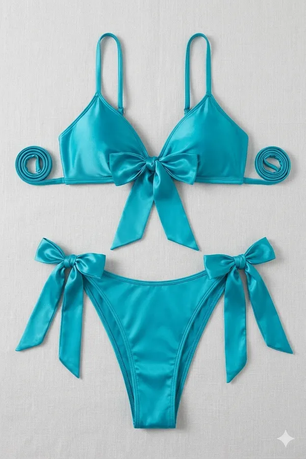 Turquoise_Blue_Satin_Premium_And_Fancy_Design_Bikini_Set_For_Women