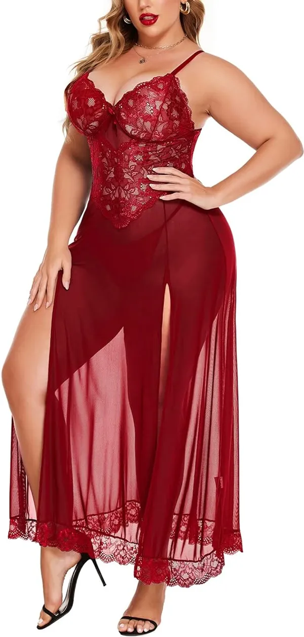 Red_Satin_Premium_And_Fancy_Design_Nightgown_For_Women
