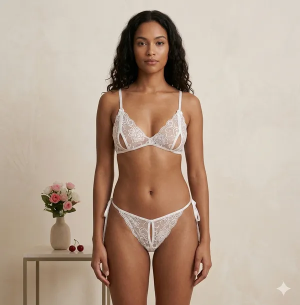 White_Satin_Premium_And_Fancy_Design_Lingerie_Set_For_Women