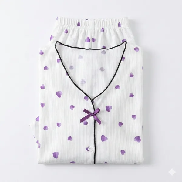 White_Satin_Premium_And_Fancy_Design_Pajama_Set_For_Women