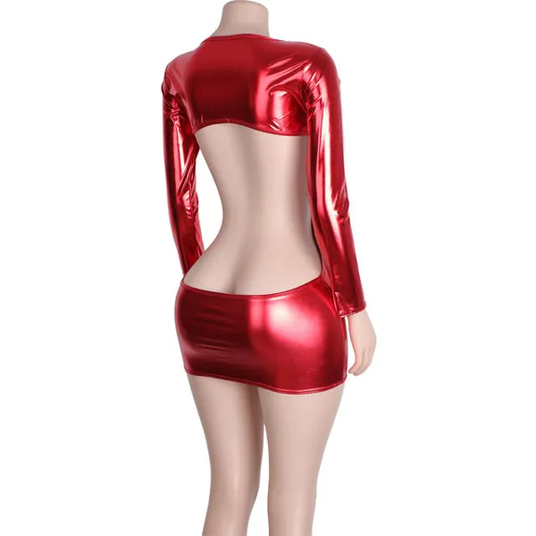 Metallic_Red_Satin_Premium_And_Fancy_Design_Bodycon_Mini_Dress_For_Women