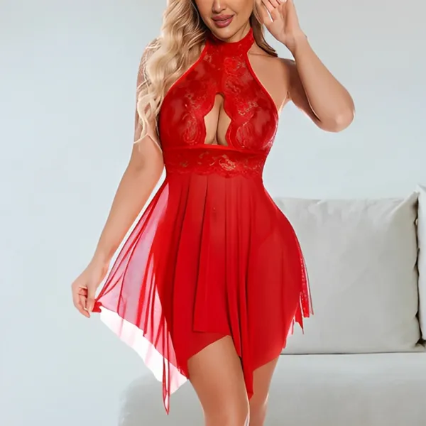 Red_Satin_Premium_And_Fancy_Design_Bodysuit_With_Skirt_Overlay_For_Women
