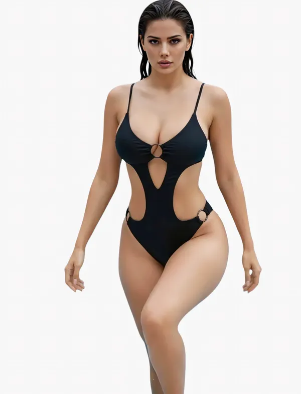 Black_Satin_Premium_And_Fancy_Design_One-Piece_Swimsuit_For_Women