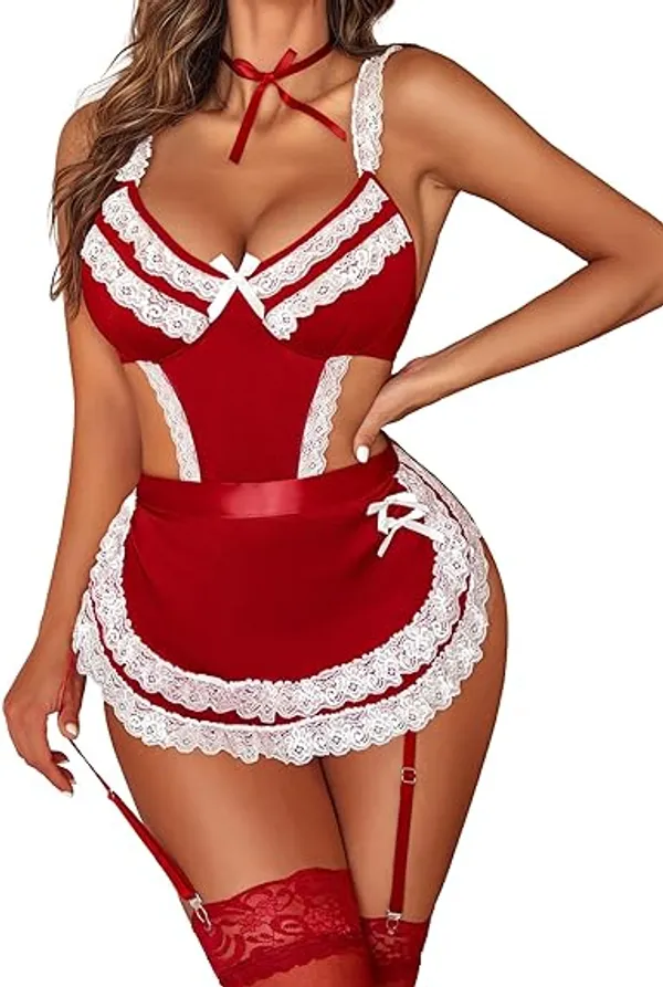 Red_Satin_Premium_And_Fancy_Design_Costume_Lingerie_Set_For_Women