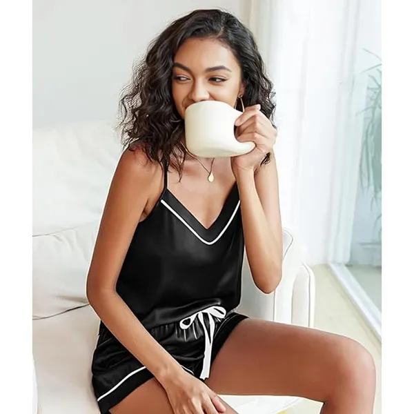 Black_Satin_Premium_And_Fancy_Design_Cami_And_Shorts_Set_For_Women