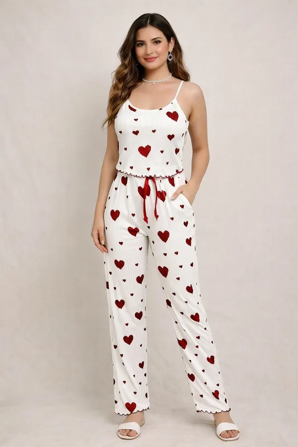 White_Satin_Premium_And_Fancy_Design_Sleepwear_Set_For_Women
