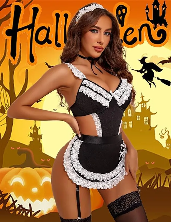 Black_And_White_Satin_Premium_And_Fancy_Design_Lingerie_Costume_Set_For_Women