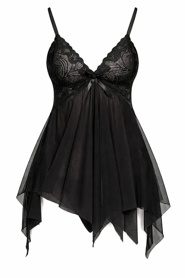 Black_Satin_Premium_And_Fancy_Design_Babydoll_Lingerie_Set_For_Women