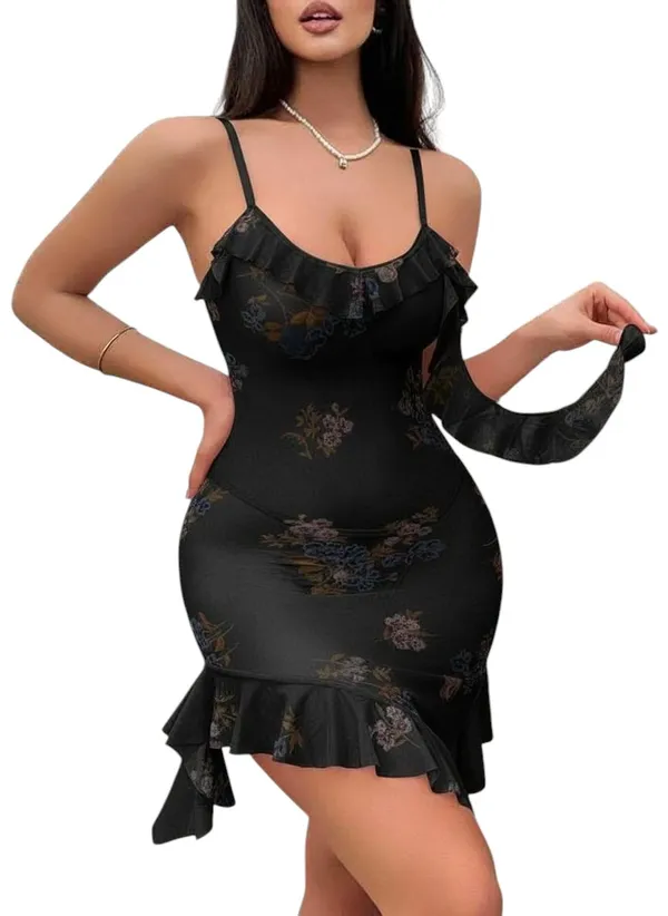 Black_Satin_Premium_And_Fancy_Design_Mini_Dress_For_Women