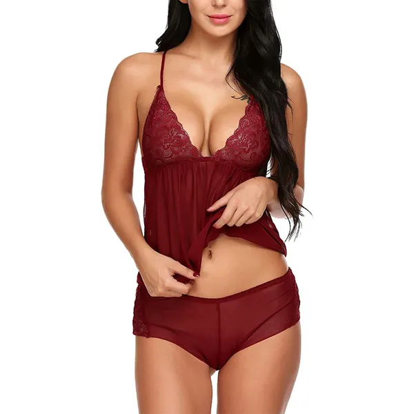 Burgundy_Satin_Premium_And_Fancy_Design_Lingerie_Set_For_Women